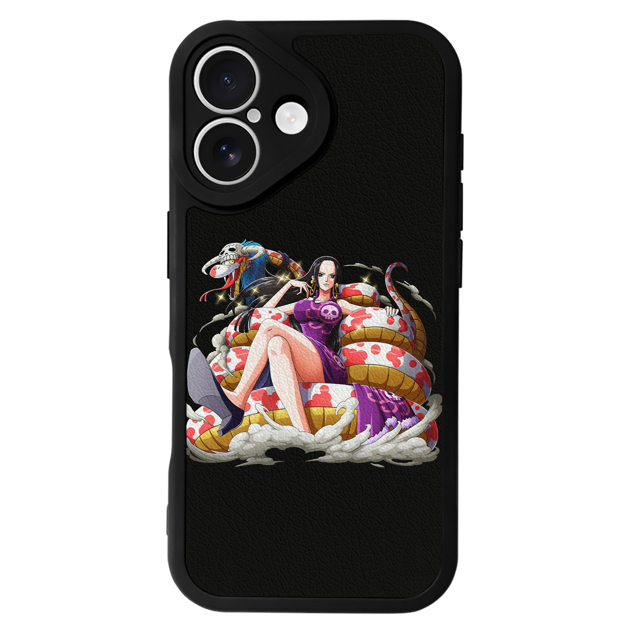 （画像用） ワンピース ボア・ハンコック ONE PIECE Boa·Hancock 【iPhone 16シリーズ対応】シリコンスマホケース（レザー調） 材質：シリコン
